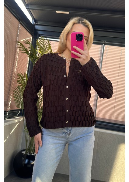 Kahverengi Bürümcük Hırka