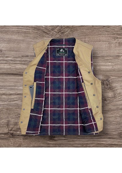 Erkek Spor Yelek - Pamuk Kanvas - Y235 Kum Beji fırsatları