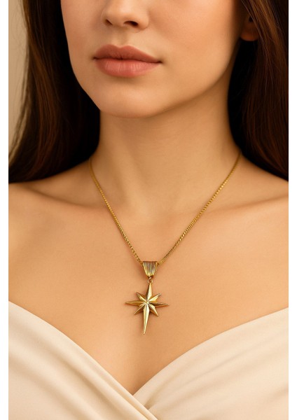 Kutup Yıldızı Çelik Kolye