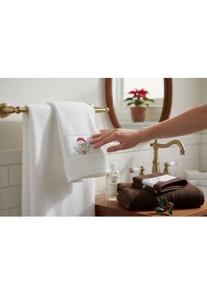 2’li Yılbaşı Temalı %100 Pamuk Havlu Seti – Noel Baba ve Geyik Işlemeli, Waffle Dokuma El Havlusu, Nakışlı Mutfak ve Banyo Havlusu, Hediyelik Yılbaşı Süslemeli Havlu Seti fiyatları