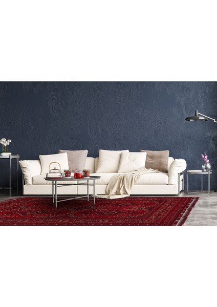 Şiraz 05 Red Afgan El Dokuma Desenli Hav Toz Vermez Salon, Mutfak, Koridor Yıkanabilir Kaymaz Kilim indirimleri