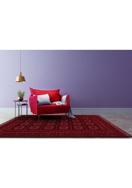 Şiraz 03 Red Afgan El Dokuma Desenli Hav Toz Vermez Salon, Mutfak, Koridor Yıkanabilir Kaymaz Kilim indirimleri