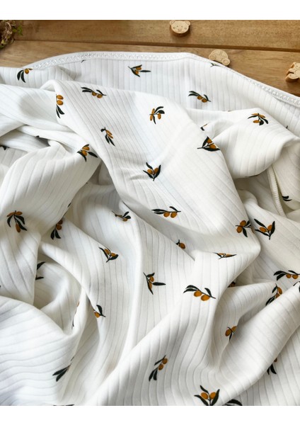 Naturel Zeytin Desenli Pamuklu 80×90 cm Çift Kat Penye Bebek Battaniye fiyatları