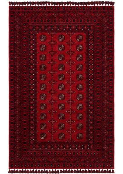 Şiraz 04 Red Afgan El Dokuma Desenli Hav Toz Vermez Salon, Mutfak, Koridor Yıkanabilir Kaymaz Kilim fiyatları