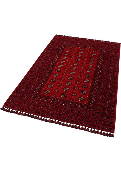 Şiraz 04 Red Afgan El Dokuma Desenli Hav Toz Vermez Salon, Mutfak, Koridor Yıkanabilir Kaymaz Kilim fırsatları