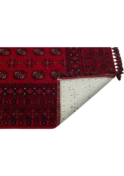 Şiraz 04 Red Afgan El Dokuma Desenli Hav Toz Vermez Salon, Mutfak, Koridor Yıkanabilir Kaymaz Kilim indirimleri