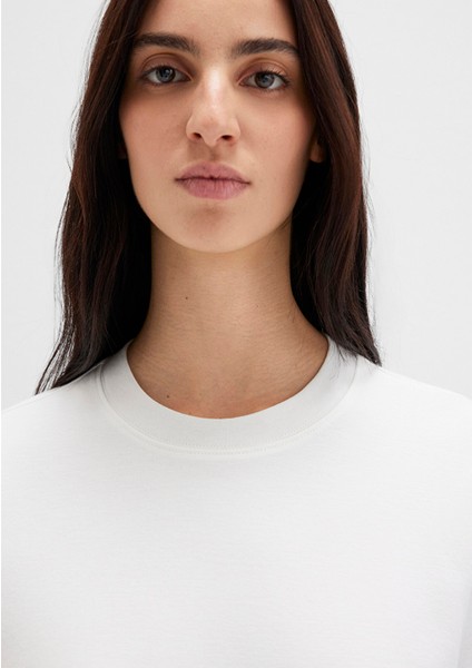 Ekru Basic Interlok Tişört 1613820-70057