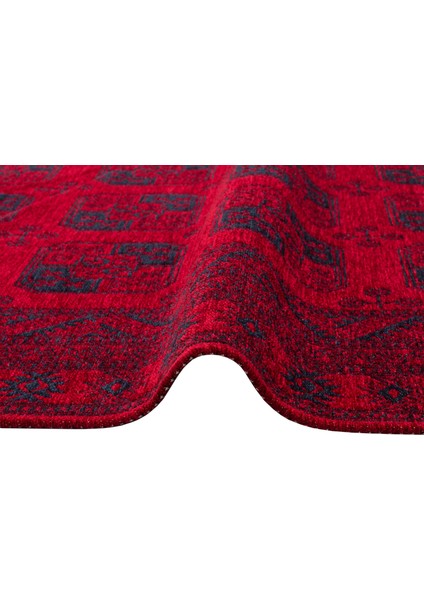 Şiraz 01 Red Afgan El Dokuma Desenli Hav Toz Vermez Salon, Mutfak, Koridor Yıkanabilir Kaymaz Kilim fiyatları