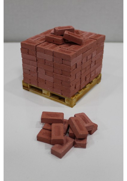 Minyatür Tuğla 100 Adet 1/16 Ölçek Ateş Tuğlası modelleri