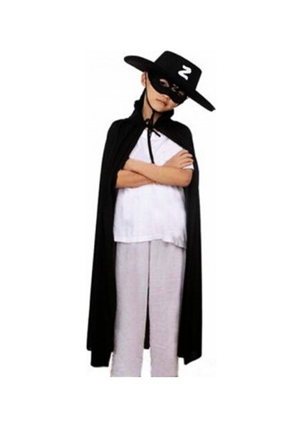 Çocuk Boy Pelerin + Şapka + Maske Kostüm Seti