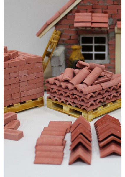 Gerçekçi Minyatür Briket 50 Adet 1/16 Ölçek Minyatür Briket fırsatları