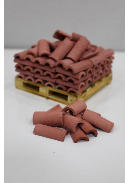 Gerçekçi Minyatür İnşaat Çatı Kiremiti 100 Adet 1/16 Ölçek Çatı Kiremiti modelleri