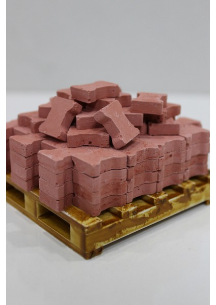 Gerçekçi Minyatür İnşaat Kilitli Parke Taşı 120 Adet 6 Farklı Renk 1/16 Ölçek Kilitli Parke Taşı fiyatları