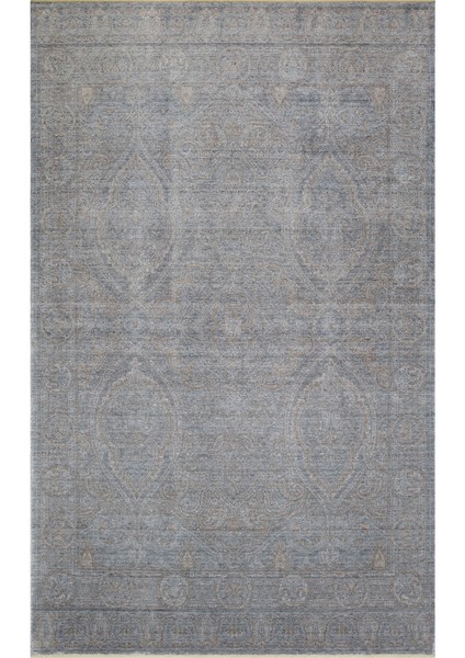 Pera 03 D.grey Bronze Uşaklı Kadınların Yoğun El Emeği ile Dokunan Soyut Desenli, Salon Halısı