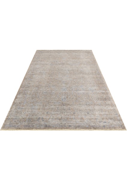 Pera 02 Beıge Uşaklı Kadınların Yoğun El Emeği ile Dokunan Soyut Desenli, Salon Halısı modelleri