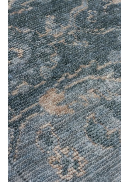 Pera 06 Sky Vızon Uşaklı Kadınların Yoğun El Emeği ile Dokunan Soyut Desenli, Salon Halısı indirimleri