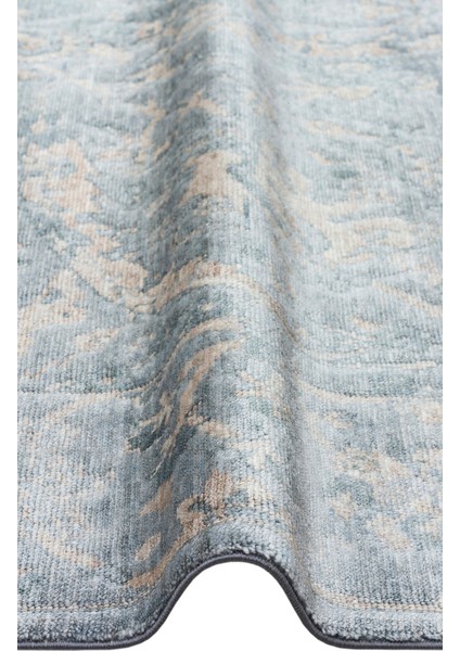 Pera 07 Sky Vızon Uşaklı Kadınların Yoğun El Emeği ile Dokunan Soyut Desenli, Salon Halısı modelleri