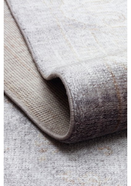 Pera 03 D.grey Bronze Uşaklı Kadınların Yoğun El Emeği ile Dokunan Soyut Desenli, Salon Halısı