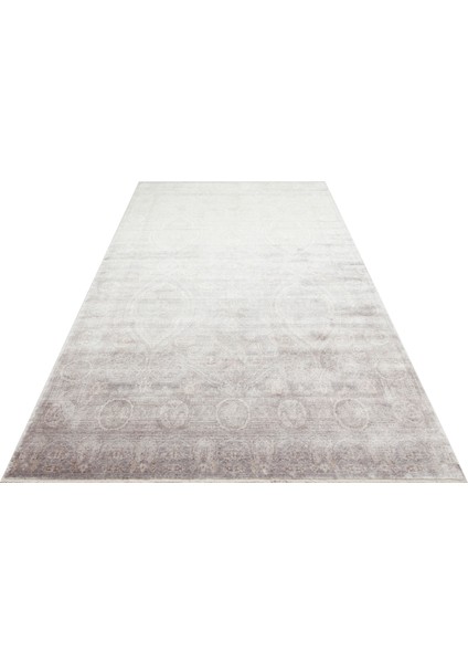 Pera 03 D.grey Bronze Uşaklı Kadınların Yoğun El Emeği ile Dokunan Soyut Desenli, Salon Halısı