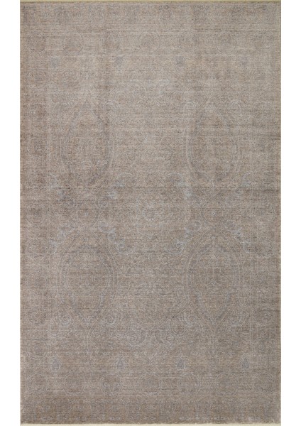 Pera 03 Beıge Uşaklı Kadınların Yoğun El Emeği ile Dokunan Soyut Desenli, Salon Halısı