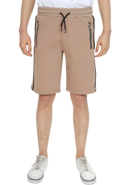 Çift Arabiyeli Cep Fermuarlı Erkek Şort