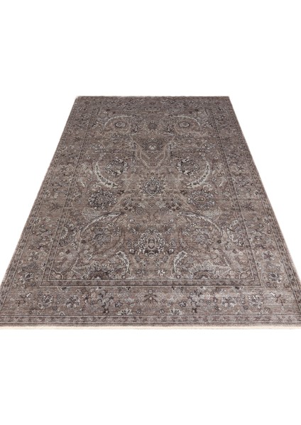 Pera 07 Smoke Grey Uşaklı Kadınların Yoğun El Emeği ile Dokunan Soyut Desenli, Salon Halısı