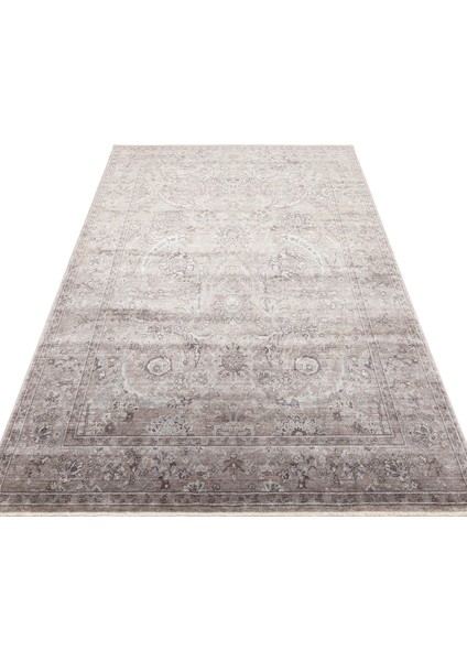 Pera 07 Smoke Grey Uşaklı Kadınların Yoğun El Emeği ile Dokunan Soyut Desenli, Salon Halısı