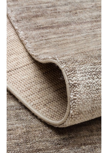 Pera Plaın Light Vizon Uşaklı Kadınların Yoğun El Emeği ile Dokunan Soyut Desenli, Salon Halısı