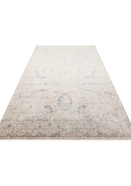 Pera 07 Vızon Sky Uşaklı Kadınların Yoğun El Emeği ile Dokunan Soyut Desenli, Salon Halısı