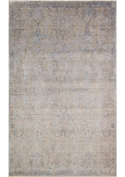 Pera 01 Beıge Uşaklı Kadınların Yoğun El Emeği ile Dokunan Soyut Desenli, Salon Halısı