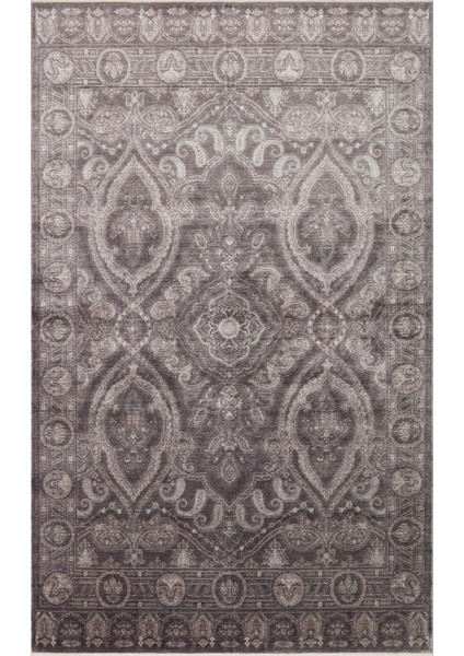 Pera 03 Smoke Grey Uşaklı Kadınların Yoğun El Emeği ile Dokunan Soyut Desenli, Salon Halısı