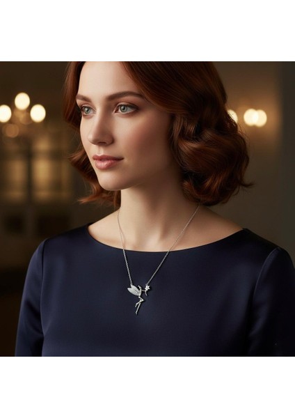 Gümüş Kaplama Su Perisi Figürlü Kolye fiyatları