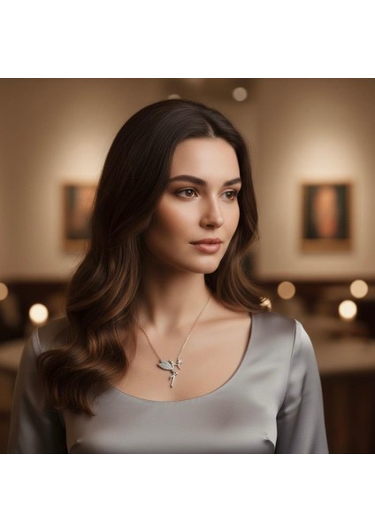 Gümüş Kaplama Su Perisi Figürlü Kolye fırsatları