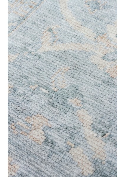 Pera 07 Sky Vızon Uşaklı Kadınların Yoğun El Emeği ile Dokunan Soyut Desenli, Salon Halısı fırsatları