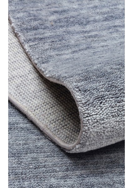 Pera Plaın Light Grey Uşaklı Kadınların Yoğun El Emeği ile Dokunan Soyut Desenli, Salon Halısı