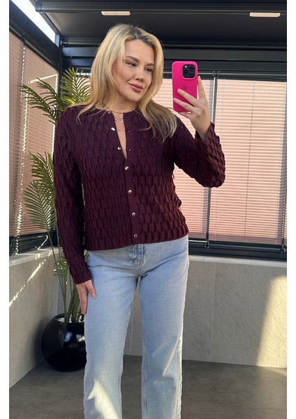 Bordo Bürümcük Hırka indirimleri