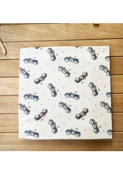 Naturel Pamuklu 80 x 85 cm Çift Kat Penye Bebek Battaniye Yarış Arabası fiyatları