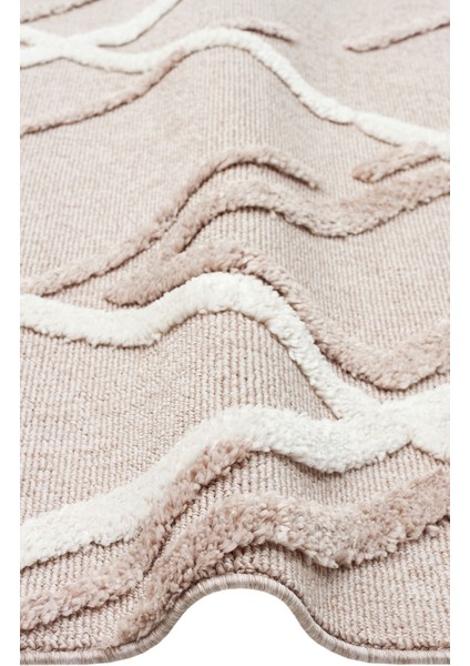 Tokyo 03 Beige White Canlı Renkli Yumuşak Dokulu Çocuk Odası, Koridor, Salon, Yolluk, Mutfak Halısı modelleri