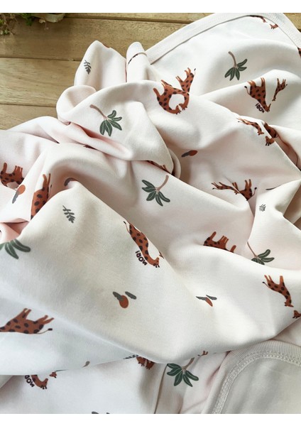 Naturel Pamuklu 80 x 85 cm Çift Kat Penye Bebek Battaniye Bebek Zürafa fiyatları