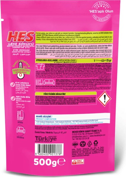 Leke Sökücü ve Çamaşır Beyazlatıcı 500GRX2 Adet modelleri