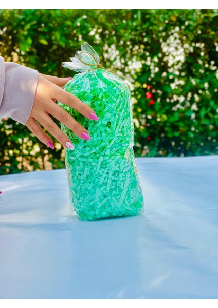 Orman Yeşili Kırpık Kağıt 100 gr | Z Zigzag Kutu Dolgu ve Süsleme Kağıdı | Hediye Kutusu Için