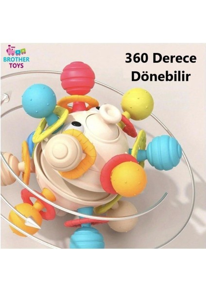 Dönen Kirpi Diş Kaşıyıcı Eğitici Oyuncak Bebek Aktivite Oyuncağı Kavrama Topu 10 Cm. modelleri