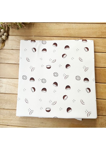 Naturel Organik Pamuklu 80 x 85 cm Çift Kat Penye Bebek Battaniye Coconut fırsatları