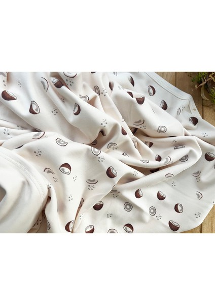 Naturel Organik Pamuklu 80 x 85 cm Çift Kat Penye Bebek Battaniye Coconut indirimleri