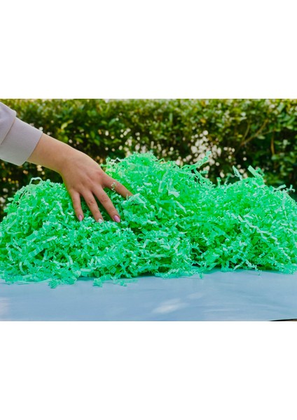 Yeşil Kırpık Kağıt 100 gr | Green | Z Zigzag Kutu Dolgu ve Süsleme Kağıdı | Hediye Kutusu Için modelleri