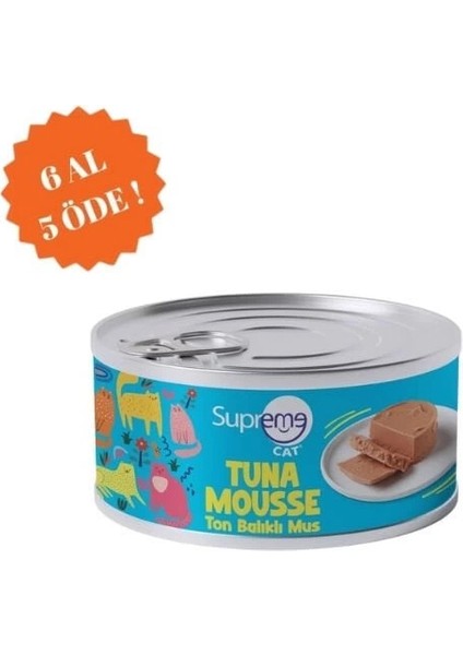 Cat Püre Ton Balıklı Yetişkin Konserve Kedi Maması 510 gr 6 Al 5 Öde