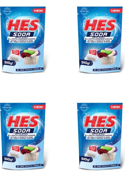 Soda-El ve Matik Çamaşır Sodası(Optik Etkili) 500GRX4 Adet