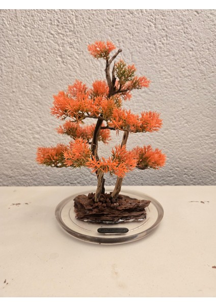 El Yapımı Epoksi Tabanlı Bonsai Ağaç Dekoru – 3 Renk Seçeneği (Yeşil, Kırmızı, Turuncu)