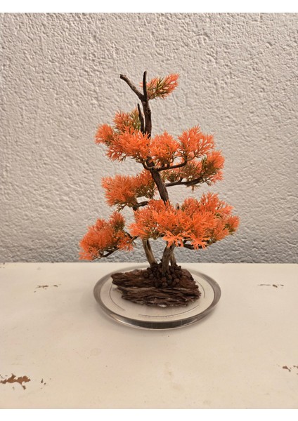 El Yapımı Epoksi Tabanlı Bonsai Ağaç Dekoru – 3 Renk Seçeneği (Yeşil, Kırmızı, Turuncu) fiyatları