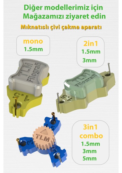 Profesyonel Mıknatıslı Çivi Tutma Çakma Aparatı | 1.5mm aralık ile çivi çakma indirimleri